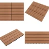 Havedekorationer^WPC-fliser 60 x 30 cm 6 stk. 1 m² brun - Terrasseflise - Terrassefliser - Home & Living