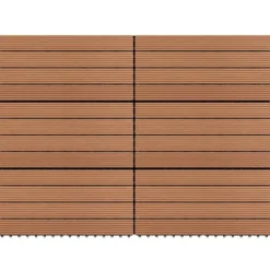 Havedekorationer^WPC-fliser 60 x 30 cm 6 stk. 1 m² brun - Terrasseflise - Terrassefliser - Home & Living