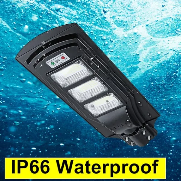 Outlet 60W/120W/180W (60/120/180LED) 6500K Solpanel Gadelys IP66 Vandtæt +4 tilstande + Fjernbetjening,Udendørs Havegadevæglampe Sikkerhedsbelysning Sikkerhedslamper