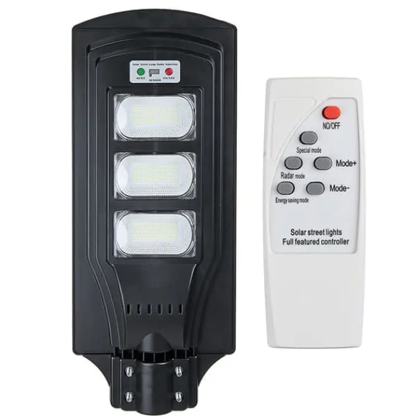 Outlet 60W/120W/180W (60/120/180LED) 6500K Solpanel Gadelys IP66 Vandtæt +4 tilstande + Fjernbetjening,Udendørs Havegadevæglampe Sikkerhedsbelysning Sikkerhedslamper