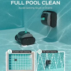 Pool- & Spatilbehør^WYBOT C1 Batteridrevet robotpoolrenser - 150 min. driftstid - 2642GPH sugning - Bluetooth/app-styring - til pools op til 150 m²
