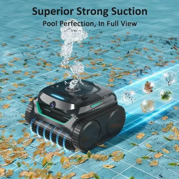 Pool- & Spatilbehør^WYBOT C2 Vision Robotic Pool Cleaner - Smart Vision Navigation - 180 min driftstid - 8 rengøringstilstande - Til pools op til 180㎡