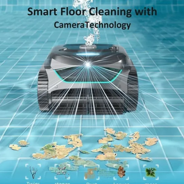 Pool- & Spatilbehør^WYBOT C2 Vision Robotic Pool Cleaner - Smart Vision Navigation - 180 min driftstid - 8 rengøringstilstande - Til pools op til 180㎡