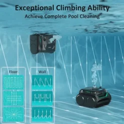 Pool- & Spatilbehør^WYBOT C2 Vision Robotic Pool Cleaner - Smart Vision Navigation - 180 min driftstid - 8 rengøringstilstande - Til pools op til 180㎡