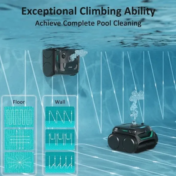 Pool- & Spatilbehør^WYBOT C2 Vision Robotic Pool Cleaner - Smart Vision Navigation - 180 min driftstid - 8 rengøringstilstande - Til pools op til 180㎡