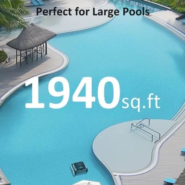 Pool- & Spatilbehør^WYBOT C2 Vision Robotic Pool Cleaner - Smart Vision Navigation - 180 min driftstid - 8 rengøringstilstande - Til pools op til 180㎡