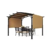 Buer, Spalier, Lysthuse Uden Tag^10x12 fod Udendørs Udtrækkelig Pergola, Buet Top Metalpergola, med Baldakin