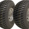 Havemaskiner^15x6.00-6 Grass Plæneklipperhjul 4-lags P332-dæk på fælg 20 mm lejer (sæt med 2)