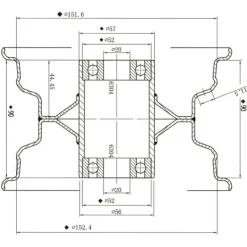 Havemaskiner^15x6.00-6 Grass Plæneklipperhjul 4-lags P332-dæk på fælg 20 mm lejer (sæt med 2)