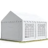 Telte & Lysthuse^4x5 m partytelt, holdbart PVC 700 N vandtæt presenning, året rundt, bryllupsevent, hvid