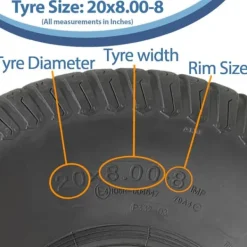 Online 20x8.00-8 plæneklipperdæk 4ply Multi turf græs - plæneklipperdæk Wanda P332 Havemaskiner