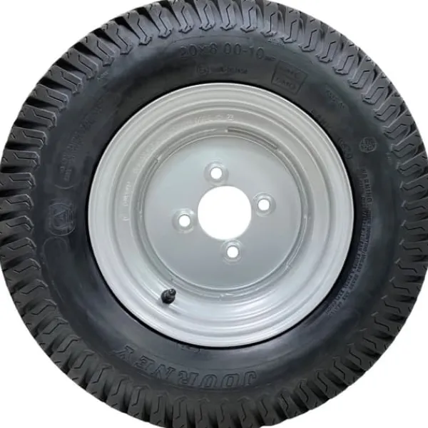 Havemaskiner^20x8.00-10 Plæneklipperhjul med 4 knopper Turf Wanda 100 mm PCD Road Legal (sæt med 2)