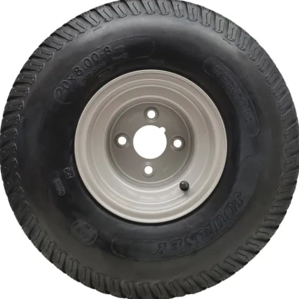 Havemaskiner^20x8.00-8 4ply Multi turf grass - Wanda P332 plæneklipperdæk på fælg med 4 knopper 4 inc