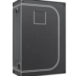 New 2x4 vækstshelter, 48'' x 24'' x 72'', højreflekterende 2000D Mylar med vindue, værktøjstaske og gulvbakke til indendørs planter. Drivhus