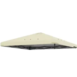 Online 3x3m Gazebo Telt Cover, Oxford Materiale, Vandtæt, Dobbelt Lag Design,ny Enkelt Beige, 3m * 3m Telte & Lysthuse