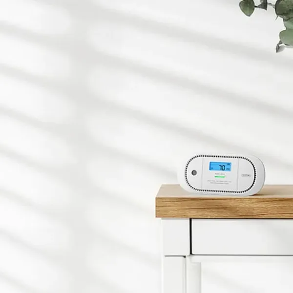 Røg- & Kulmonoxiddetektorer^X-Sense XC01-R kuliltedetektor med udskifteligt batteri og LCD-display