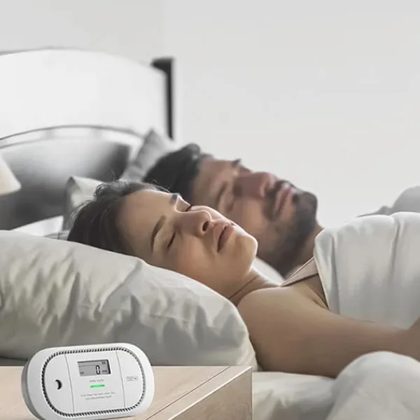 Røg- & Kulmonoxiddetektorer^X-Sense XC01-R kuliltedetektor med udskifteligt batteri og LCD-display