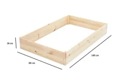 Viking Choice Plantningsbænke^140x120x18 cm Fyrretræs Højbed til Bybalkoner & Terrasser