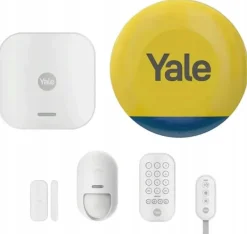 Hjemmealarmsystemer^Yale smart alarm startsæt med 6 elementer - Styreenhed, Sirene, Tastatur, Fjernbetjening, Bevægelsesdetektor, Vindue-/dørdetektor