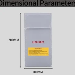 Outlet Yunique - Sikkerhedsetui til RC-batterier | Lipo Anti-eksplosion beskyttende etui | Brandsikker opladningsetui, størrelse 100x200mm Brandtæppe
