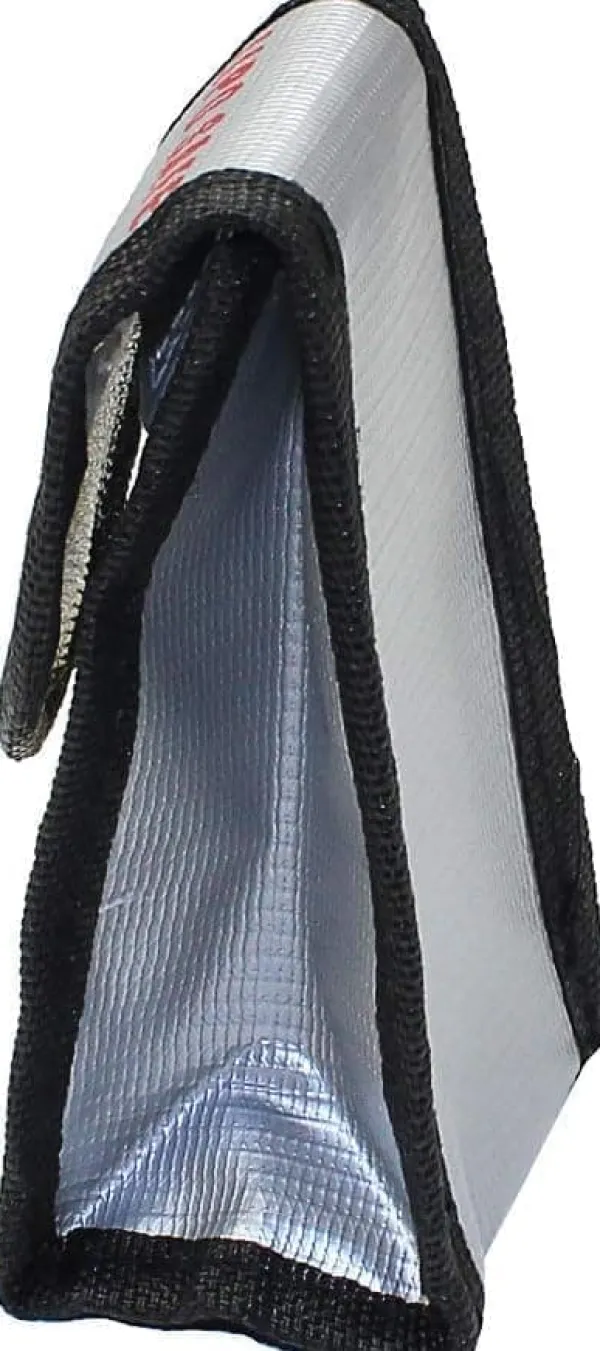 Brandalarm^Yunique - Sikkerhedsetui til lipobatterier, 1 pc, flammehæmmende og anti-eksplosionsmateriale, dimensioner 64X50x95 mm - Beskyttelsesetui til RC