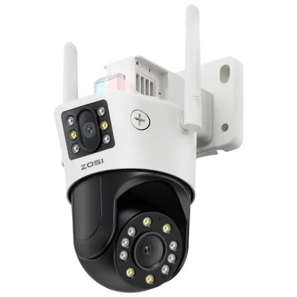 Sikkerhedsmonitorer & Videokameraer^ZOSI WiFi PTZ Sikkerhedskamera, 8MP Opløsning, Dual-Lens Teknologi,C298 Maks